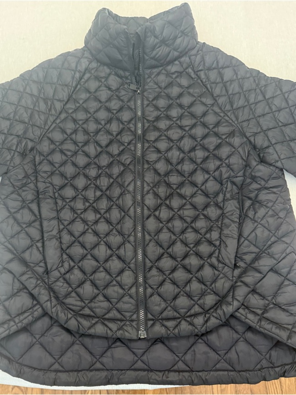 Athleta Black Quilted Puffer Jacket